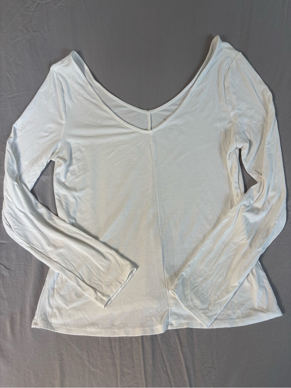 a new day White Long-Sleeve V-Neck Tee